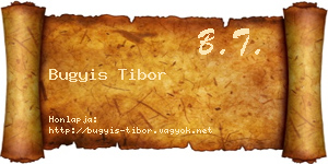 Bugyis Tibor névjegykártya